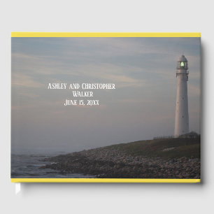 Lighthouse Overlooking the Ocean Wedding Guestbook