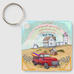 Lighthouse Path  Key Ring