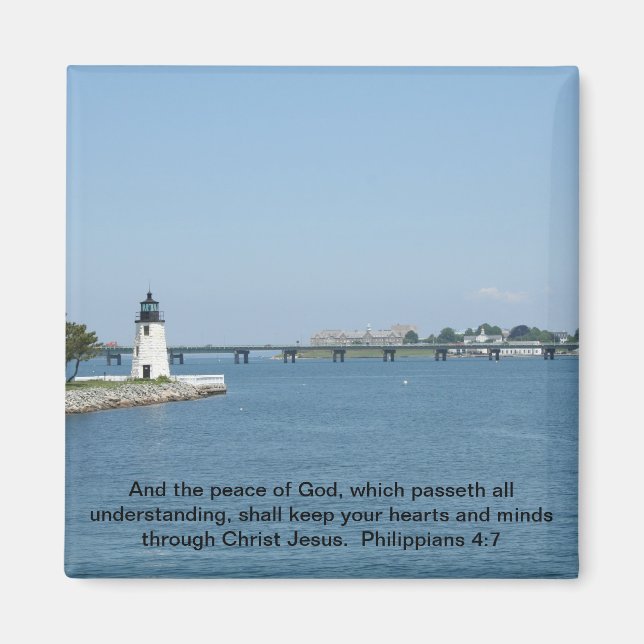 Lighthouse Philippians 4:7 Magnet (Front)