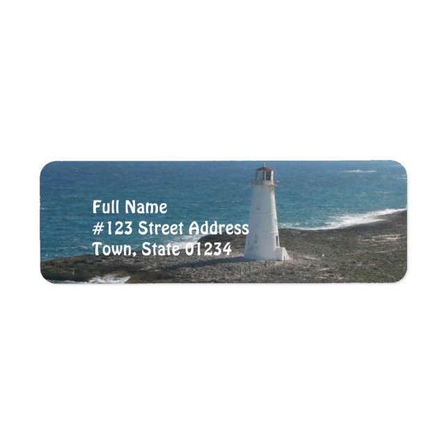Lighthouse Photo Return Address Label (Front)