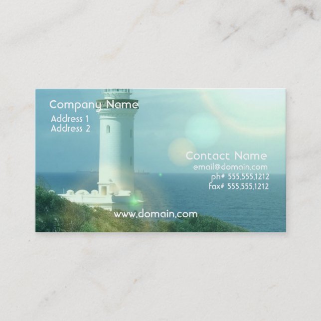 Lighthouse Photos Business Card (Front)