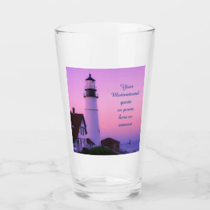 Lighthouse Pink Sky Glass