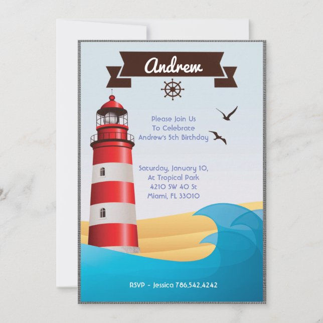 Lighthouse Point Invitation (Front)