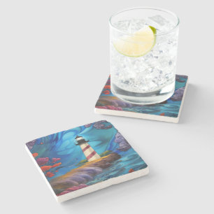 Lighthouse Point Stone Coaster