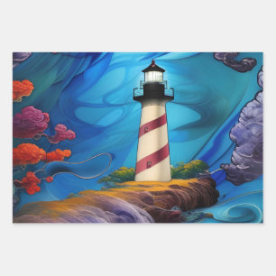 Lighthouse Point Wrapping Paper Sheet
