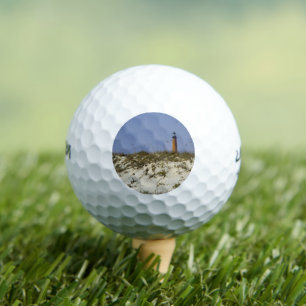 Lighthouse Ponce Inlet Beach View Florida Photo Golf Balls