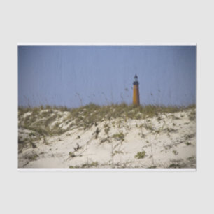 Lighthouse Ponce Inlet Blue Sky Beach Landscape Tissue Paper