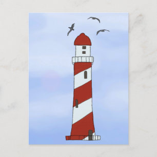 lighthouse  postcard
