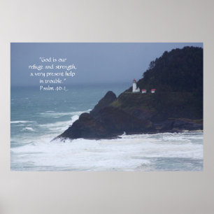 Lighthouse Print w/Scripture Verse