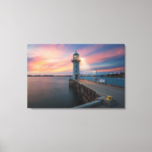Lighthouse Raffles   Marina, Singapore Canvas Print