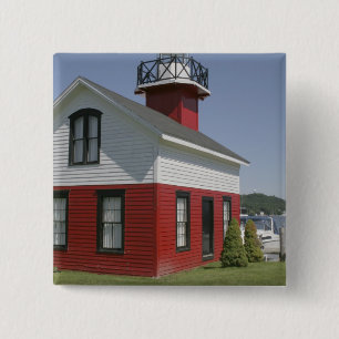 Lighthouse relocated shore in Douglas near 2 15 Cm Square Badge