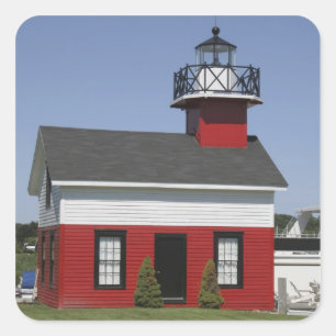 Lighthouse relocated shore in Douglas near Square Sticker