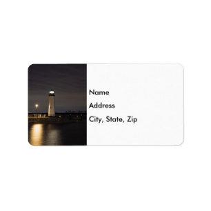 Lighthouse Rockwall Harbour Address Label