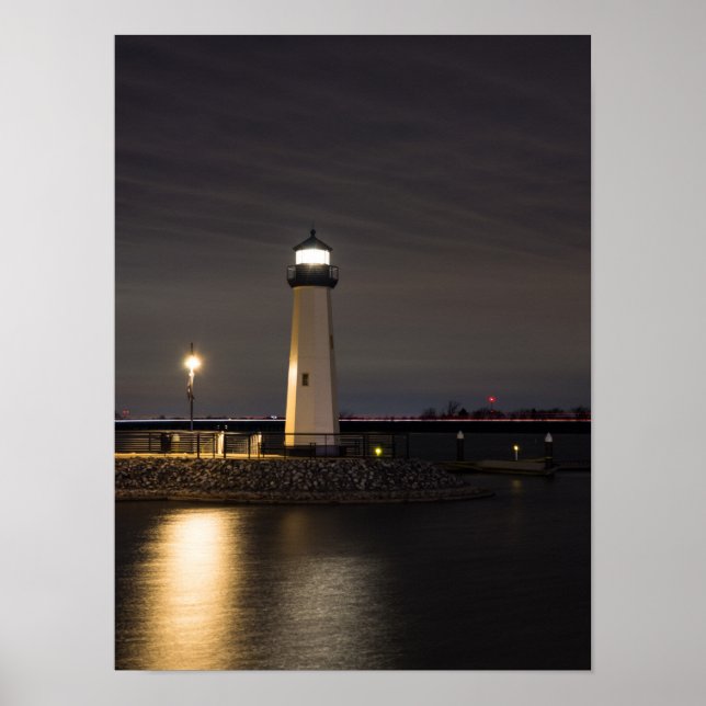 Lighthouse Rockwall Harbour Poster (Front)