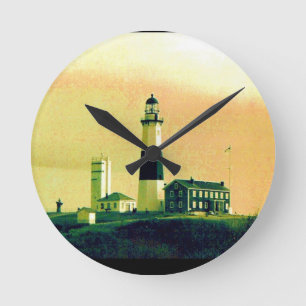 lighthouse round clock