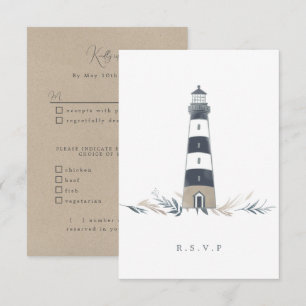 Lighthouse RSVP meal choices Card