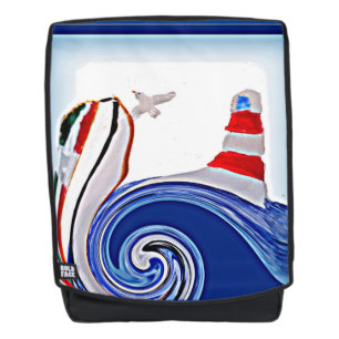 Lighthouse Sailing Boat Nautical Backpack