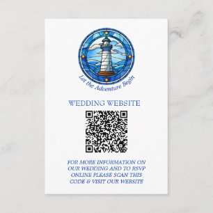 Lighthouse Sailing Nautical Maritime Wedding Enclosure Card