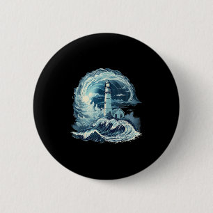 Lighthouse Sailing Sea Beach Boating Seaside House 6 Cm Round Badge