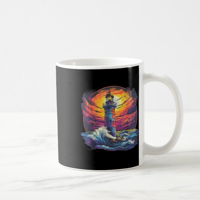 Lighthouse Sailing Sea Beach Boating Seaside House Coffee Mug (Right)