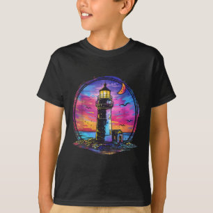 Lighthouse Sailing Sea Beach Boating Seaside House T-Shirt