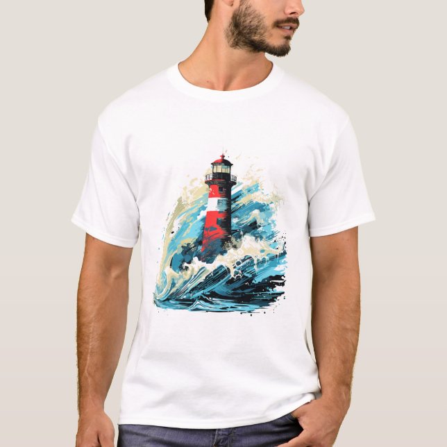Lighthouse Sea World Ocean Beauty Discovery T-Shirt (Front)