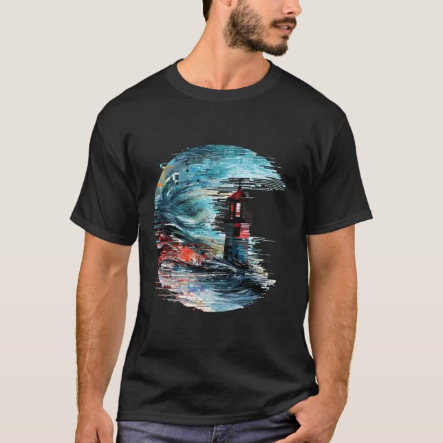 Lighthouse Sea World Ocean Beauty Discovery Travel T-Shirt (Front)
