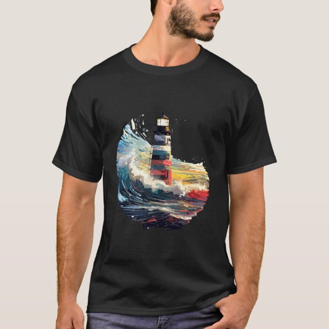 Lighthouse Sea World Ocean Beauty Discovery Travel T-Shirt (Front)