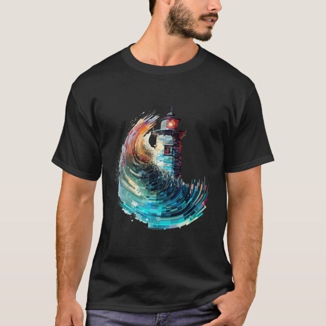 Lighthouse Sea World Ocean Beauty Discovery Travel T-Shirt (Front)