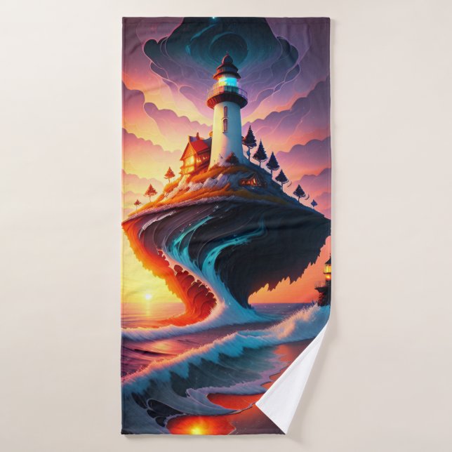 Lighthouse Seascape 2 Bath Towel (Bath Towel)