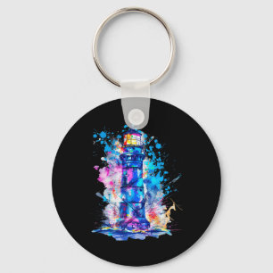 Lighthouse Seaside House Sailing Sea Beach Boating Key Ring