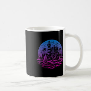 Lighthouse Seaside House Sailing Sea Beach Life Bo Coffee Mug