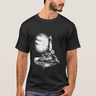 Lighthouse Seaside House Sailing Sea Beach Light H T-Shirt