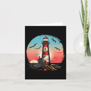 Lighthouse Seaside House Sailing Sea Boating Light Card