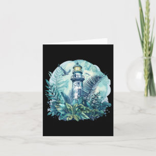 Lighthouse Seaside House Sailing Sea Boating Light Card
