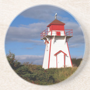 Lighthouse Series---PEI Lighthouse Outside Village Coaster