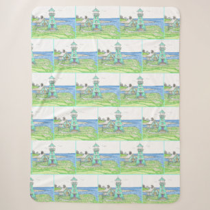 Lighthouse Sherpa Blanket