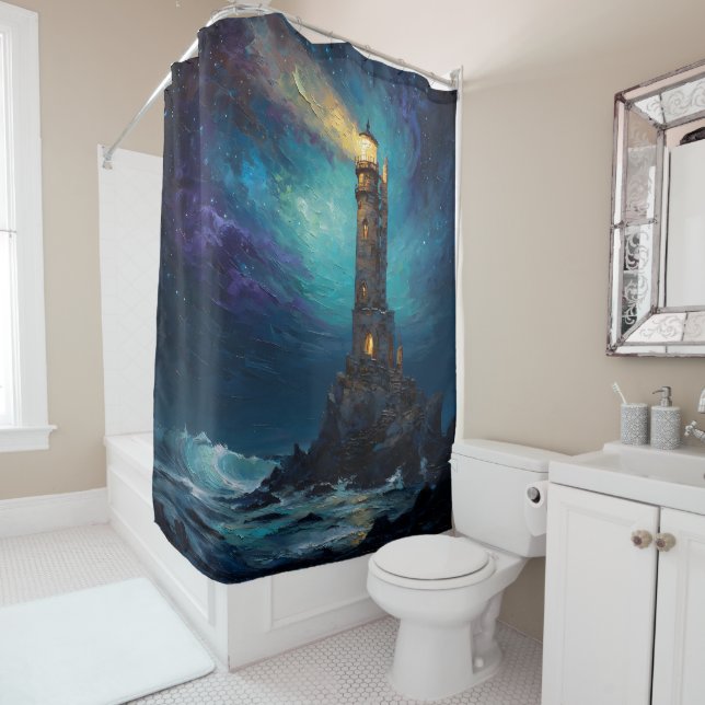 Lighthouse Shower Curtain (In Situ)