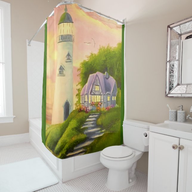 Lighthouse  shower curtain (In Situ)