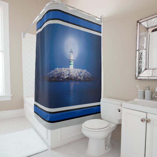 Lighthouse Shower Curtain (In Situ)