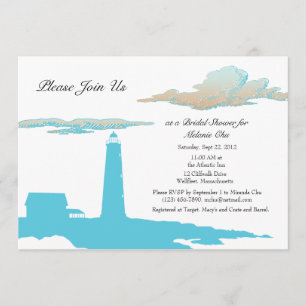 Lighthouse shower invitation