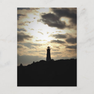 Lighthouse Silhouette Postcard