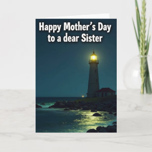 Lighthouse Sister Mothers Day Card