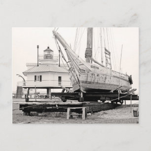 Lighthouse & Skipjack Postcard