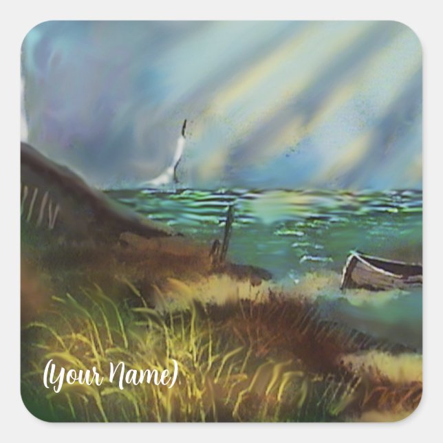 Lighthouse Square Stickers (Front)