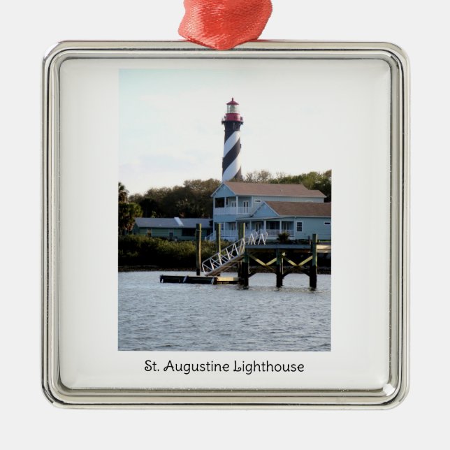 Lighthouse St. Augustine Metal Tree Decoration (Front)