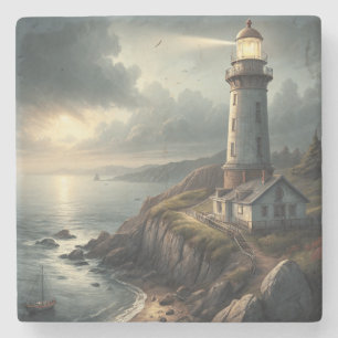 Lighthouse Stone Coaster