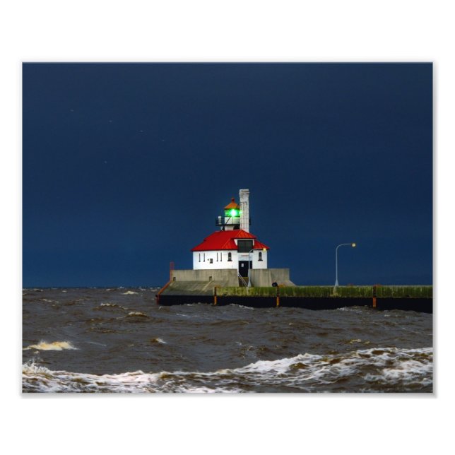 Lighthouse Storm Photo Print (Front)