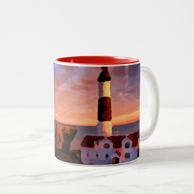 Lighthouse sunrise mug (Front Right)