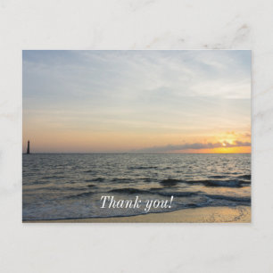 Lighthouse Sunrise Postcard